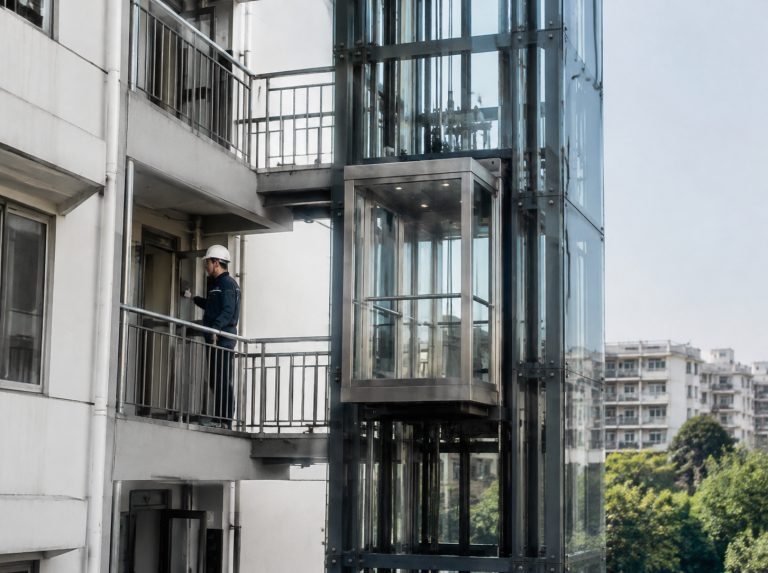 渭南旧楼加建观光电梯